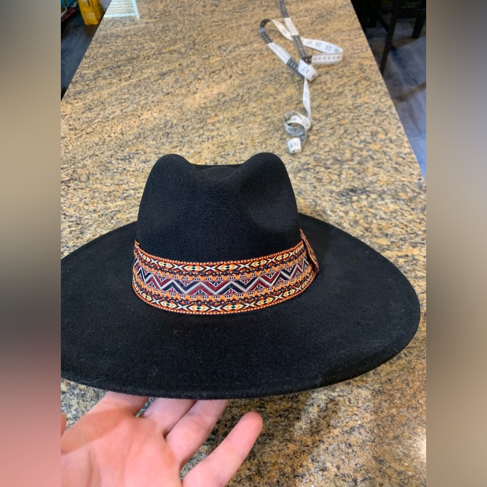 Boho Wide Brim Hat new with tags - Picture 3 of 9